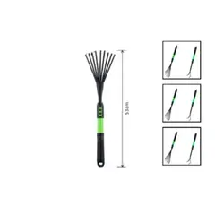 GENERICO - Parrilla De Paja Con Mango De Plastico 53 Cm Jardineria