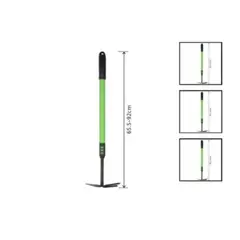 GENERICO - Horquilla 2 Cabezales Con Mango De Plastico 65 Cm Jardineria