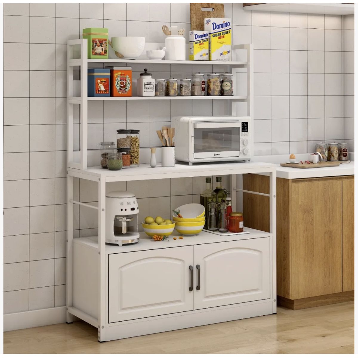 HOMER DESIGN - Mueble De Cocina Estantería Multifuncional 100x40x158cm