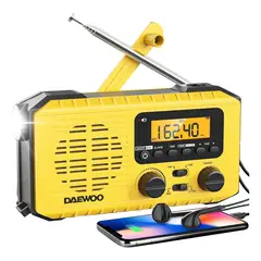 DAEWOO - Radio Linterna Led Bt 2 Banda Amfm Amarilla Di-700r
