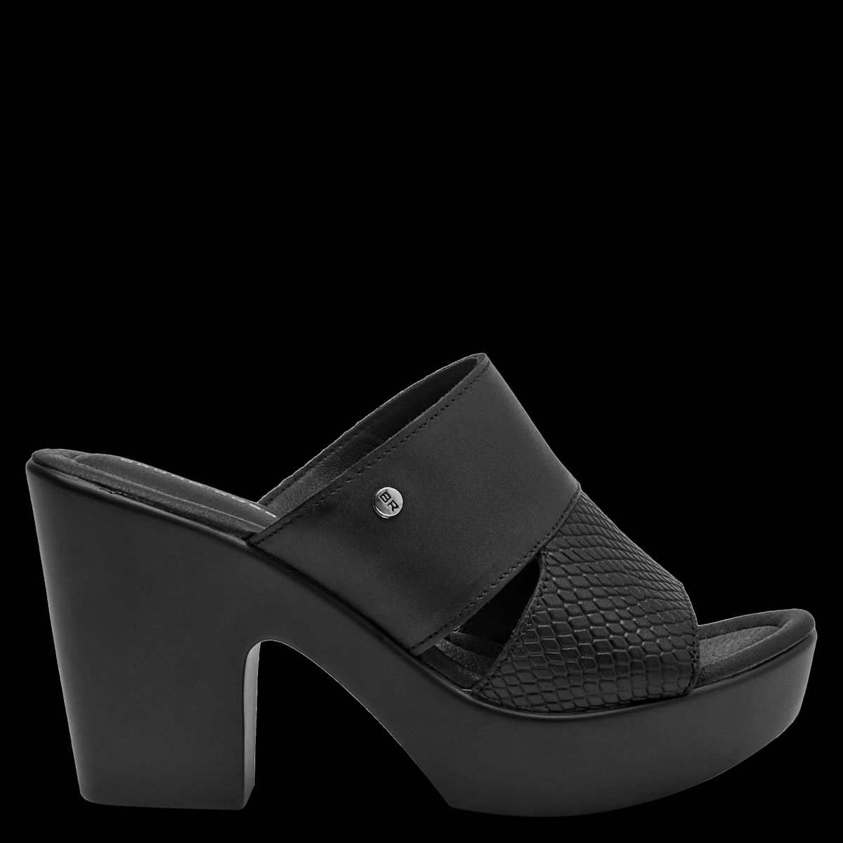 BRUNO ROSSI - Sandalia Mujer Casual Negro