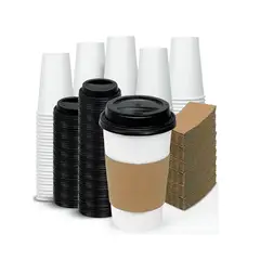 GENERICO - Vaso Cafe Polipapel Vaso Kraft Vaso Ctapa+manga 12oz 200und