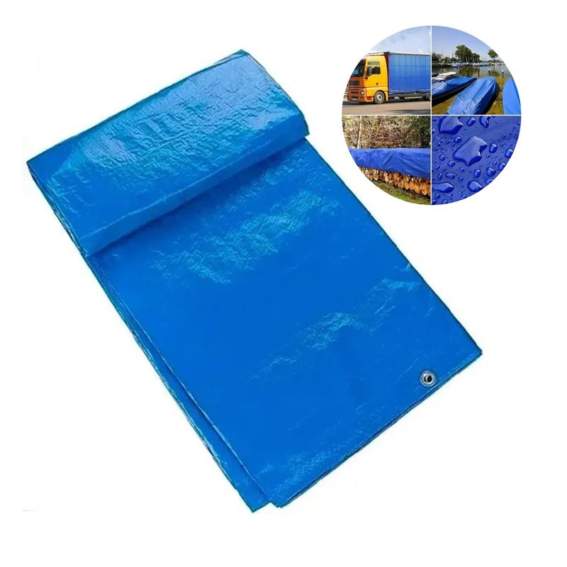 GENERICO - Lona Cobertor Multiuso Impermeable 6x8 Mts Con Ojetillos