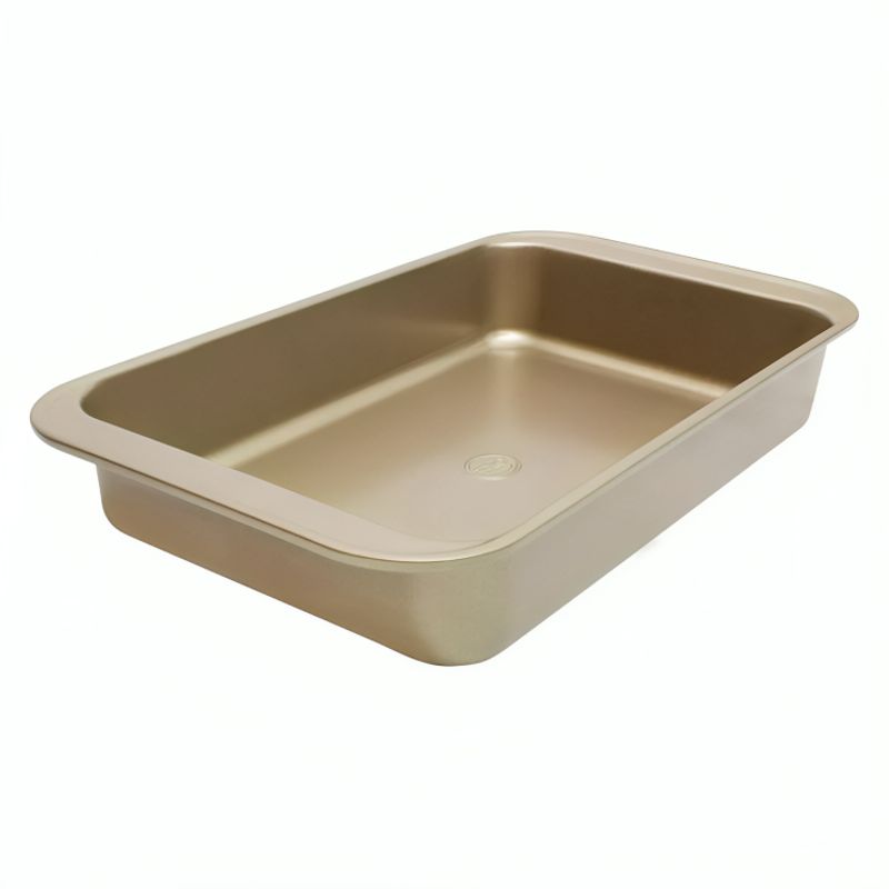 ILKO - Molde Asadera 33×19 cm Non Stick Gold  Ilko acero inoxidable