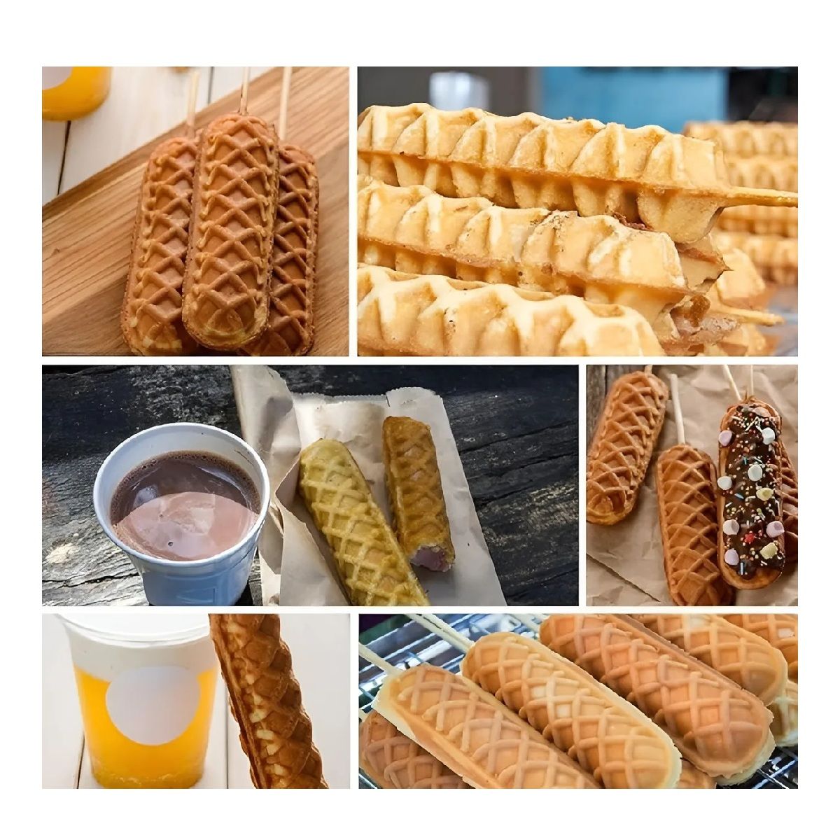 GENERICO - Wafleras Con Formas Hot Dog Maker Maquina Para Waffles 1550w
