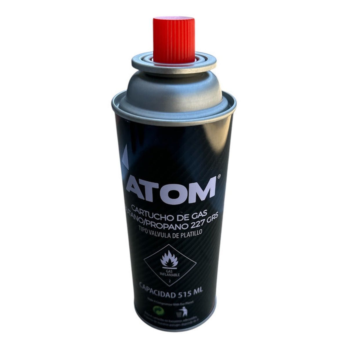 ATOM - Pack 4 Gas Atom Propano Butano Cocinilla Soplete Encime 227g