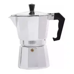 GENERICO - Cafetera italiana de 6 tazas de aluminio café desayuno plata