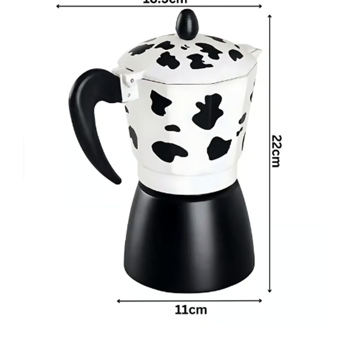 GENERICO - Cafetera italiana Mocha diseño vaca