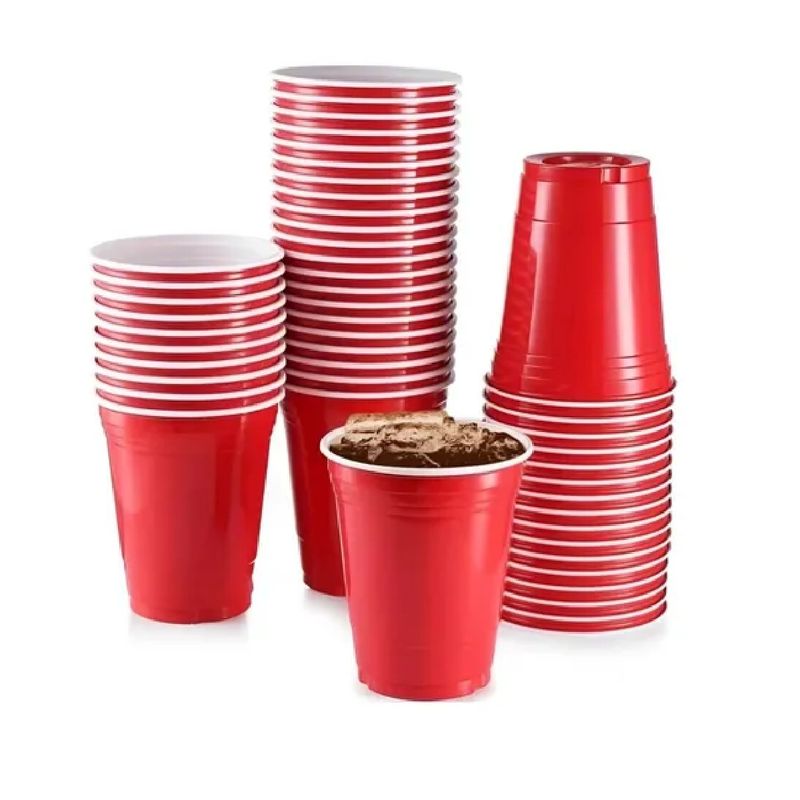 GENERICO - 200 Vasos Plasticos Vaso Desechable Vasos Grandes 473ml/16oz