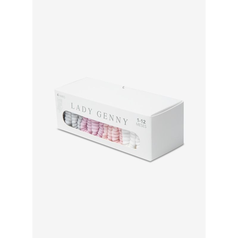 LADY GENNY - Calcetin Algodón Bebe Pack 4 Pares
