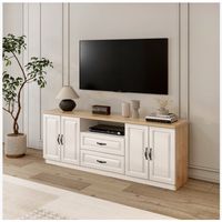 Rack Tv 140x30x60cm Alto Estilo Europeo Hecho En Melamina DSG04727-TP