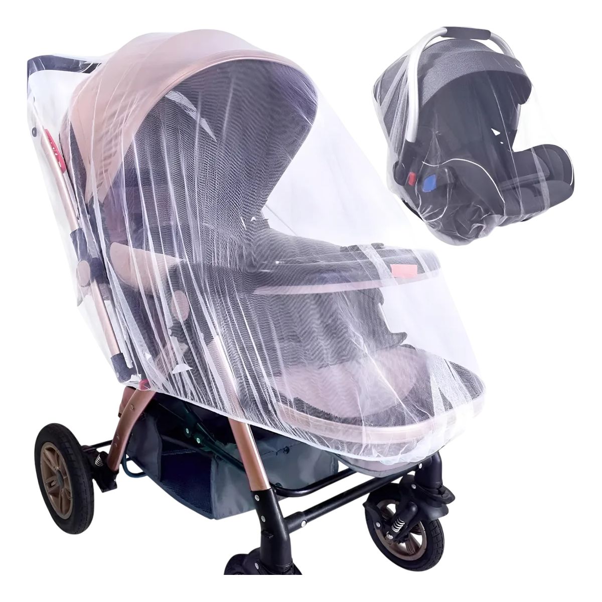 GENERICO - Mosquitero Para Coche Y Moises De Bebés Y Niños