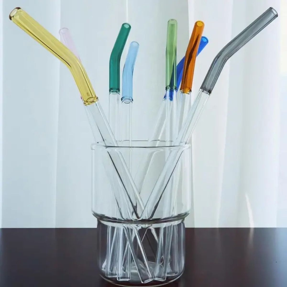 GENERICO - Set 6 Bombillas Reutilizable vidrio colores Climpiador