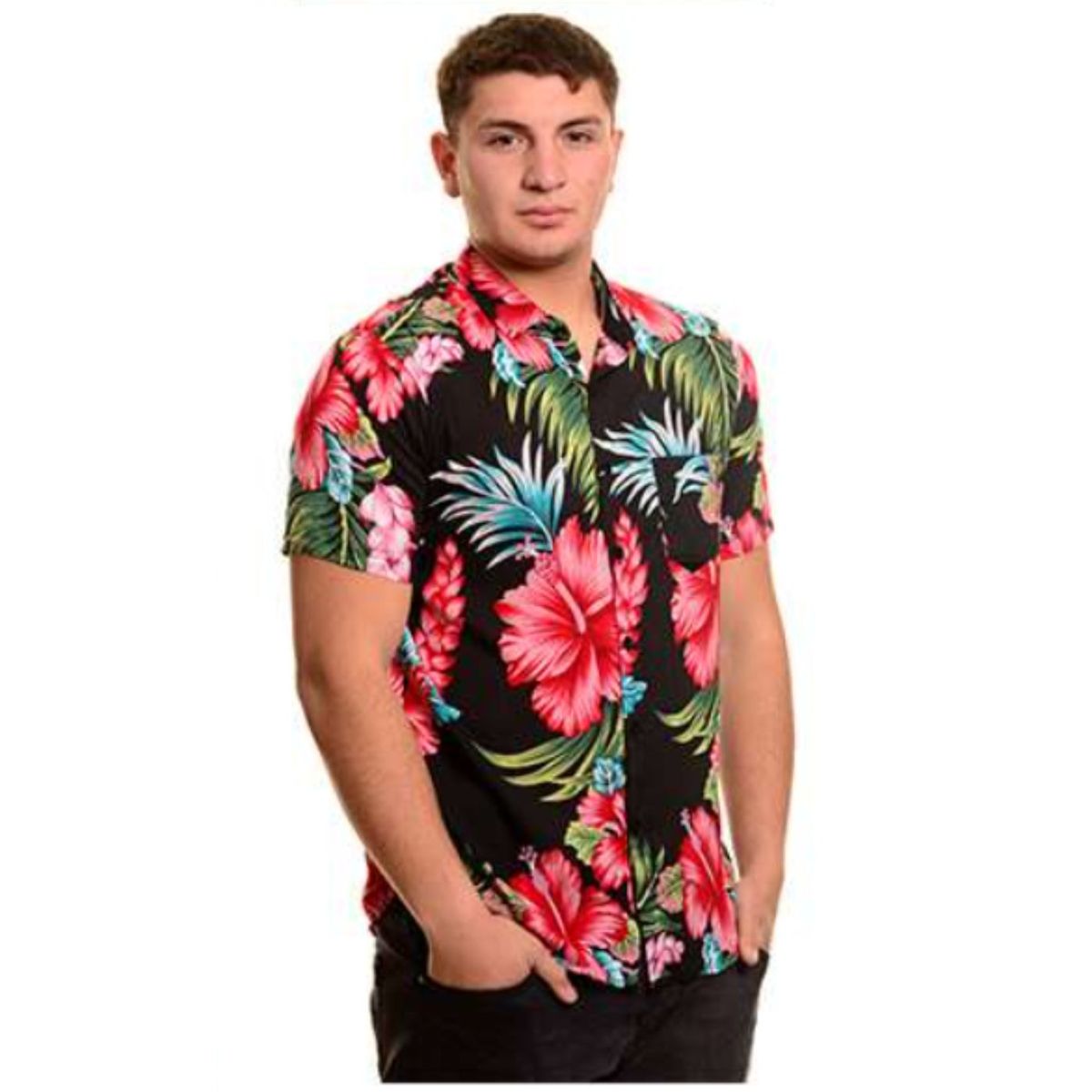 LIKE SHOP - Camisa Hombre Guayabera Manga Corta Fashion Diseño Botones 097