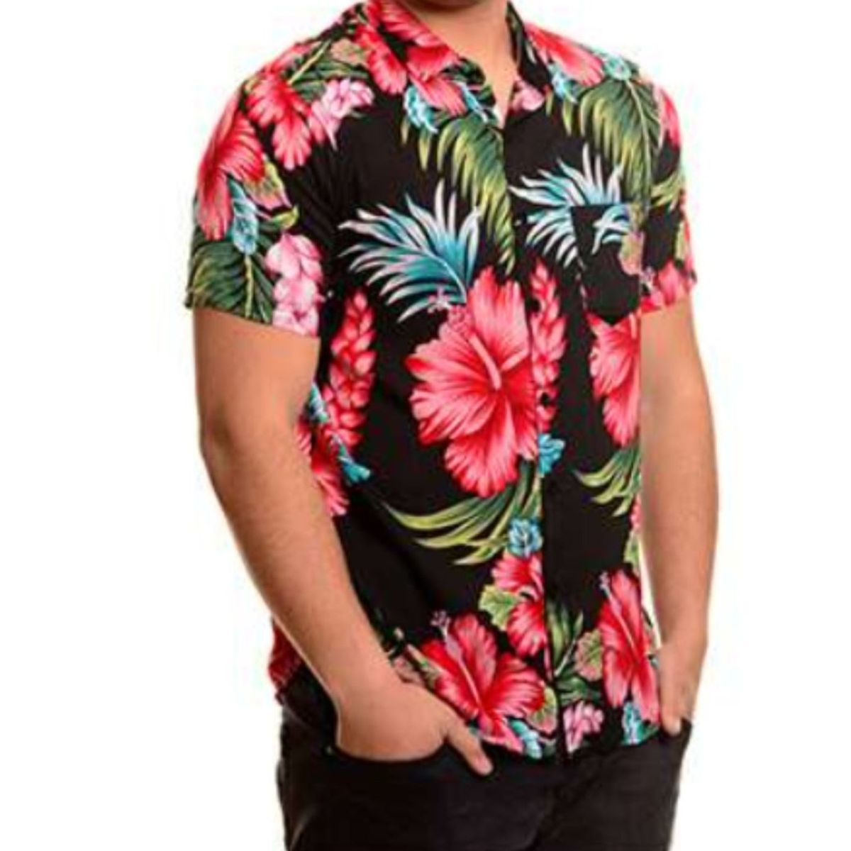 LIKE SHOP - Camisa Hombre Guayabera Manga Corta Fashion Diseño Botones 097