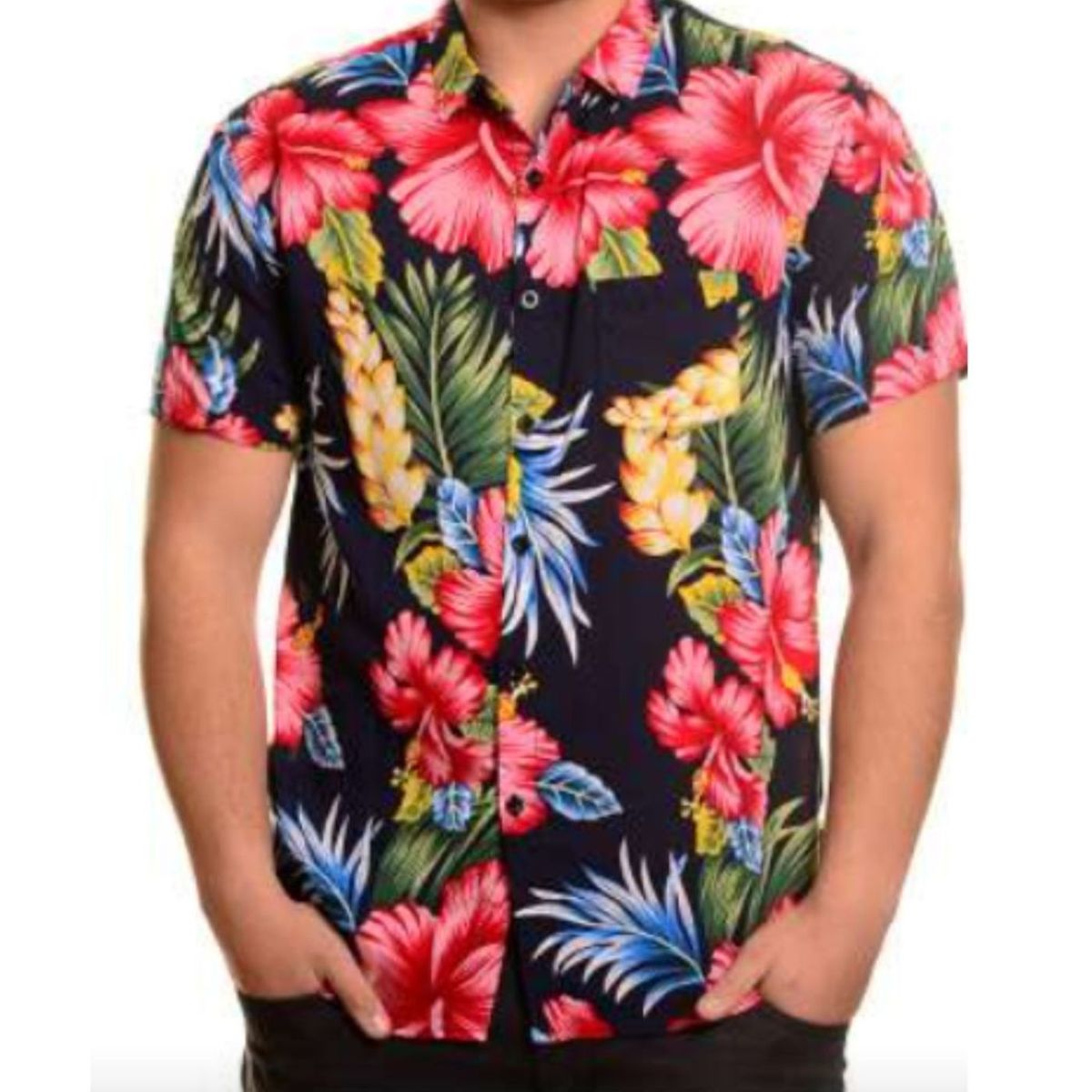 LIKE SHOP - Camisa Hombre Guayabera Manga Corta Fashion Diseño Botones 097