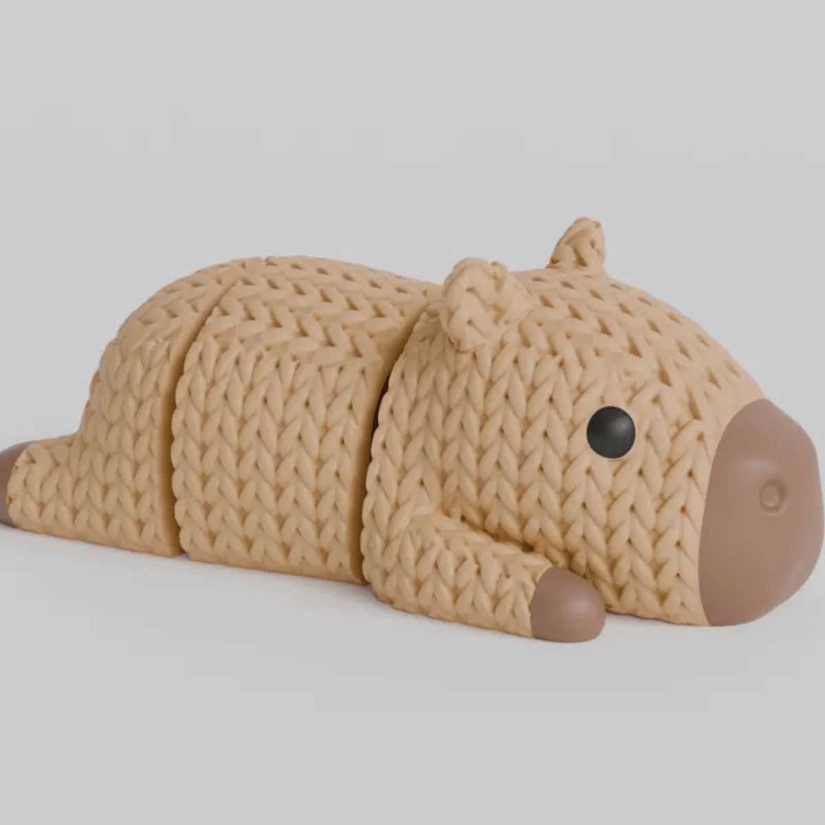 GENERICO - Llavero Capibara Articulado - Tejido