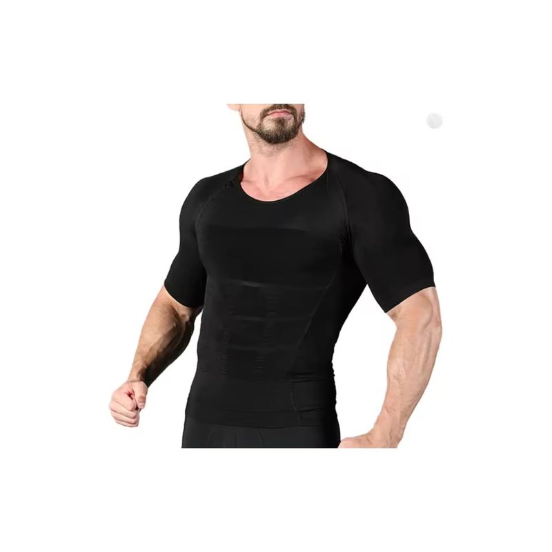 MPROPIA - Pack 2 Polera Compresión Hombre Faja Camiseta Reductora 779