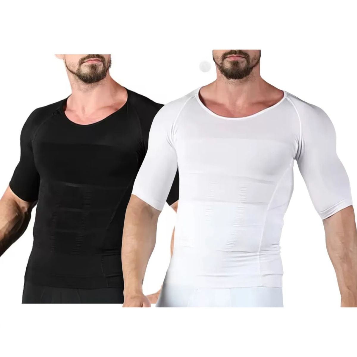 LOOK SHOP - Pack 2 Polera Compresión Hombre Faja Camiseta Reductora 779