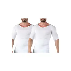 MPROPIA - Pack 2 Polera Compresión Hombre Faja Camiseta Reductora 779