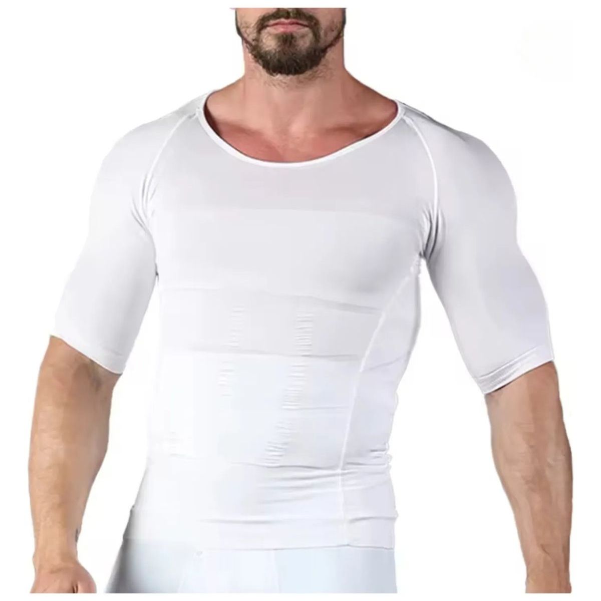 LOOK SHOP - Pack 2 Polera Compresión Hombre Faja Camiseta Reductora 779