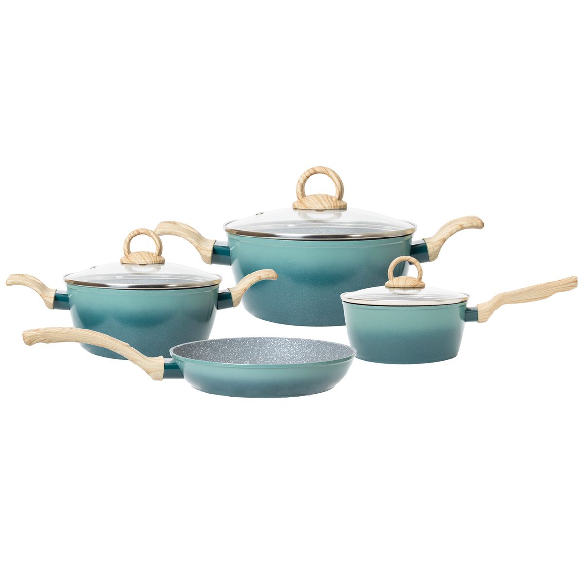 ILKO - Bateria Cocina Ilko 7 Piezas Granito Sea