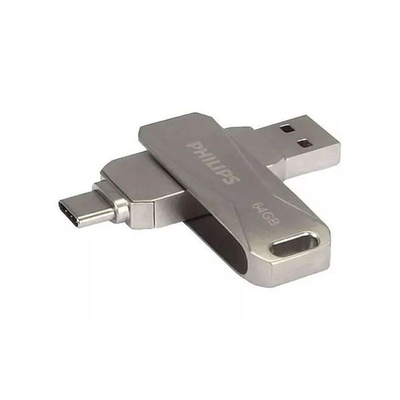 PHILIPS - Philips Pendrive 64GB USB 3.0 + Tipo C Doble Conexión - SC