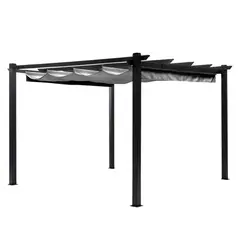 GENERICO - Pérgola de Aluminio 3x4m con Techo Retráctil