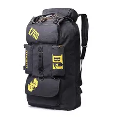 GENERICO - Mochila Trekking Bolso De Viaje De 90 A 100 Litros Negro