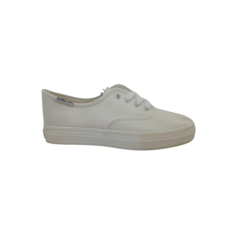 HERIEL - Zapatilla Blanca Textil Mujer