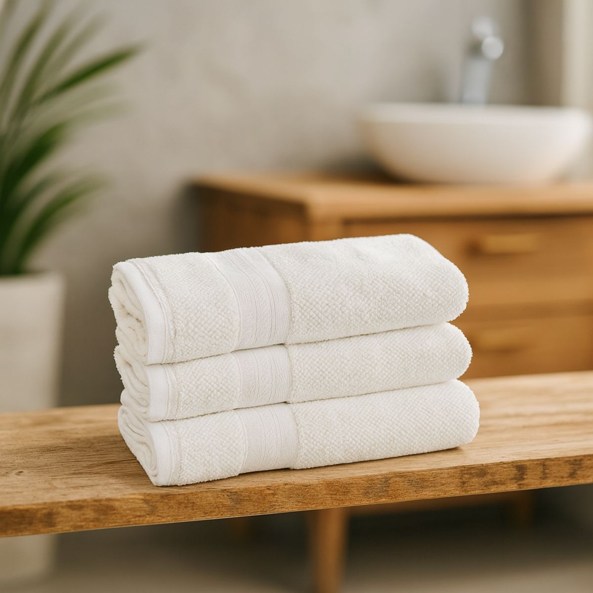 KARSTEN - Set 3 toallas de baño 100% algodón 70x135 cms 380gr