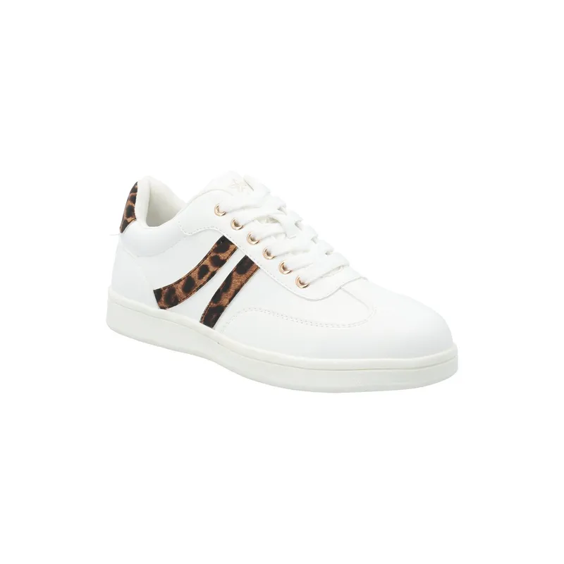 AZALEIA - Zapatilla Mujer Adiela Blanco Leopardo AZALEIA