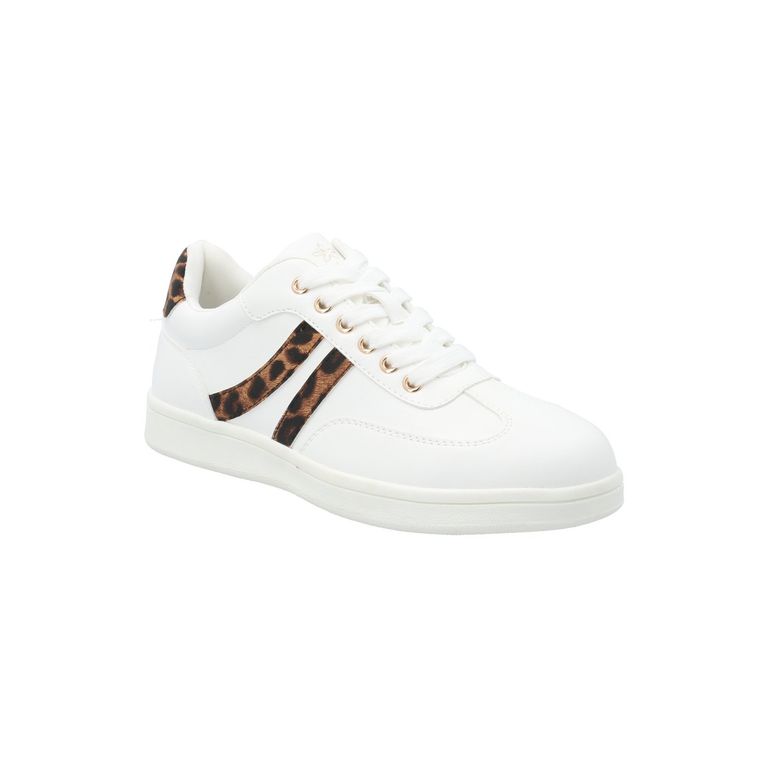 Zapatilla Mujer Adiela Blanco Leopardo