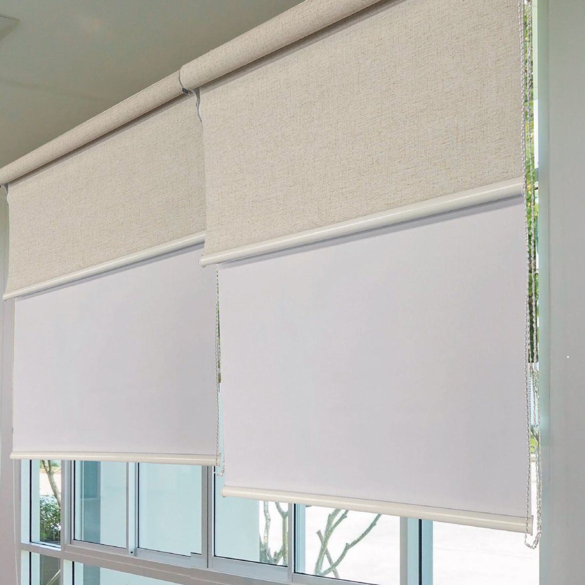 DIB - Cortina Roller Doble B.Out+Tela Lino 150X230