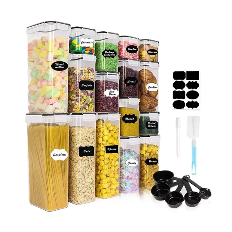 GENERICO - Set de 16 pcs recipientes herméticos para almacenar
