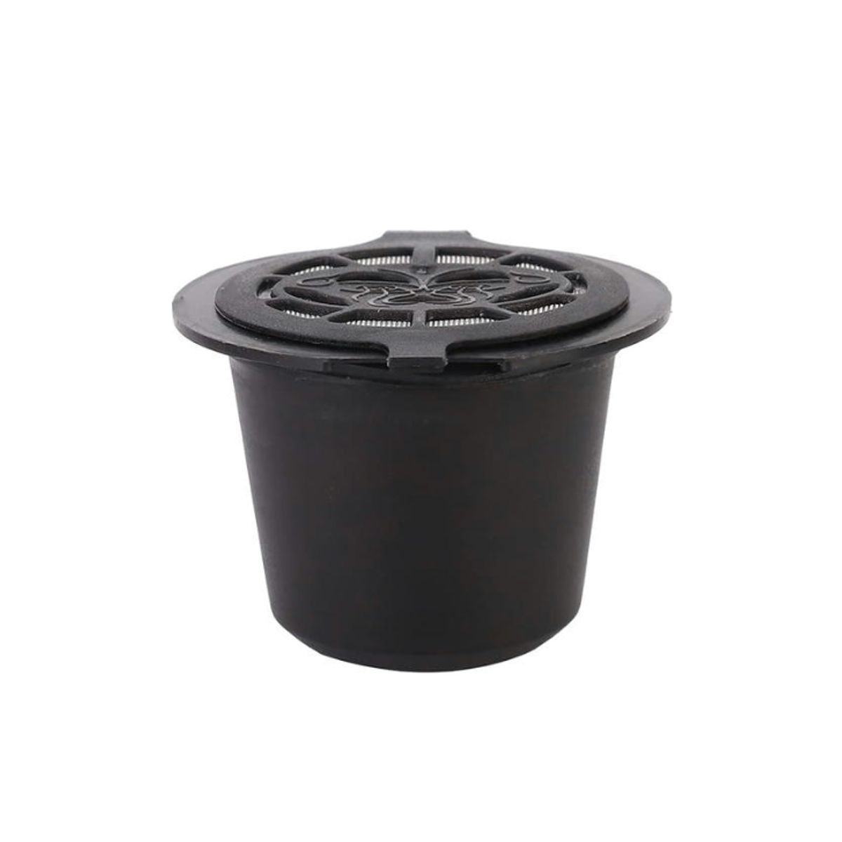 GENERICO - 6 cápsulas café reutilizables para cafetera Nespresso negro