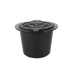 GENERICO - 6 cápsulas café reutilizables para cafetera Nespresso negro