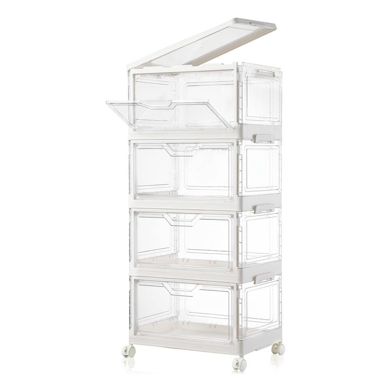 GENERICO - Organizador Apilable Transparente De 4 Niveles Multiuso
