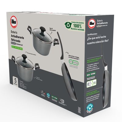 Imagen 2 del producto Bateria Cocina 5 Piezas Aluminio Reciclado Everyday