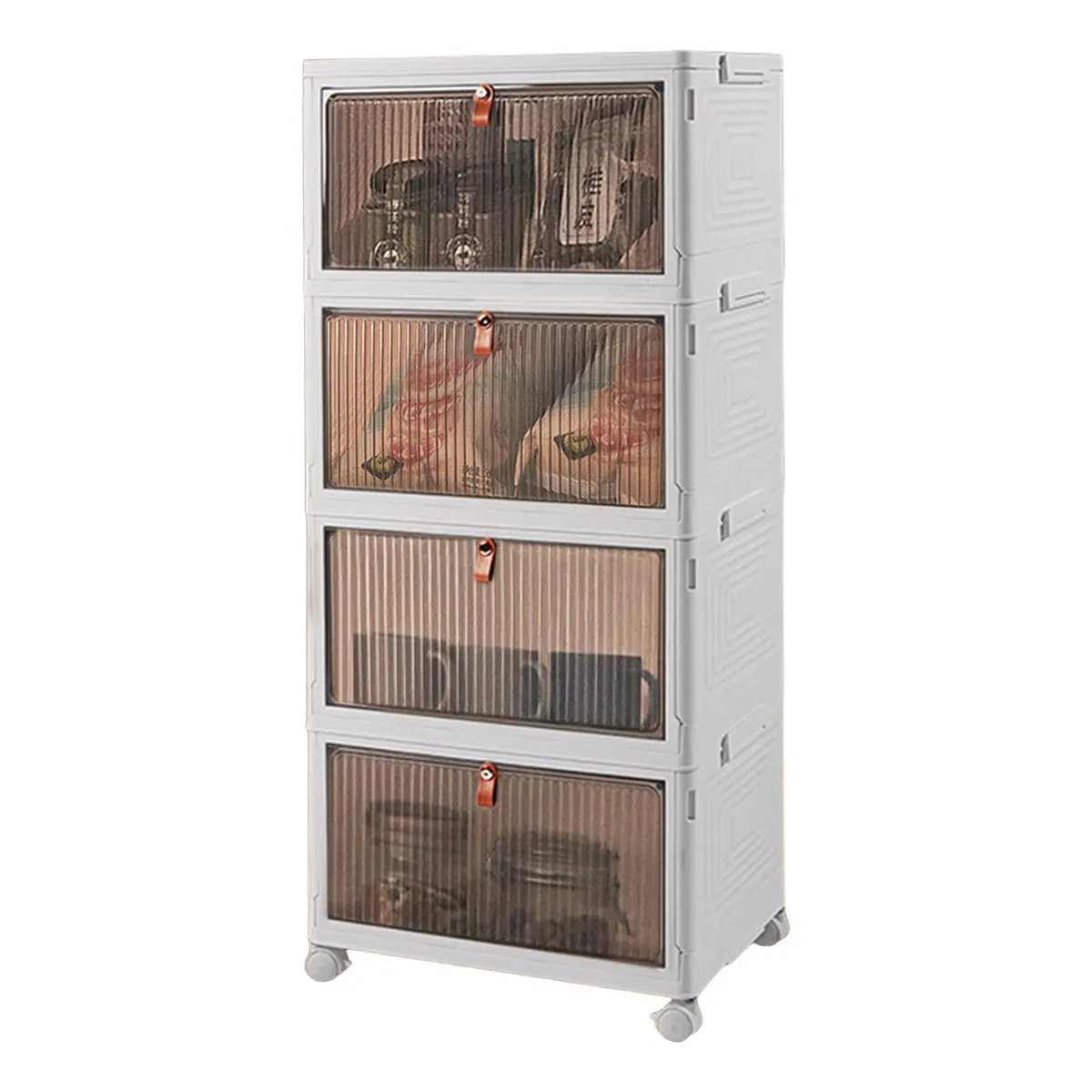 RAGNAR - Organizador De Zapatos Apilable Con Puerta En 4 Niveles
