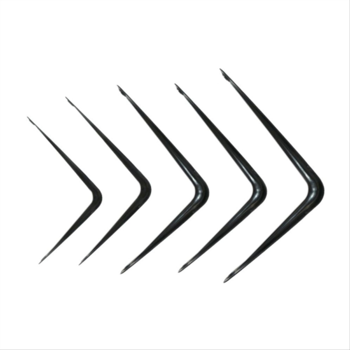 DUCASSE INDUSTRIAL - Escuadra con nervio negra 5x6" (13x15cm)