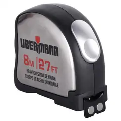 UBERMANN - Huincha de medir metálica 8 mt x 25 mm