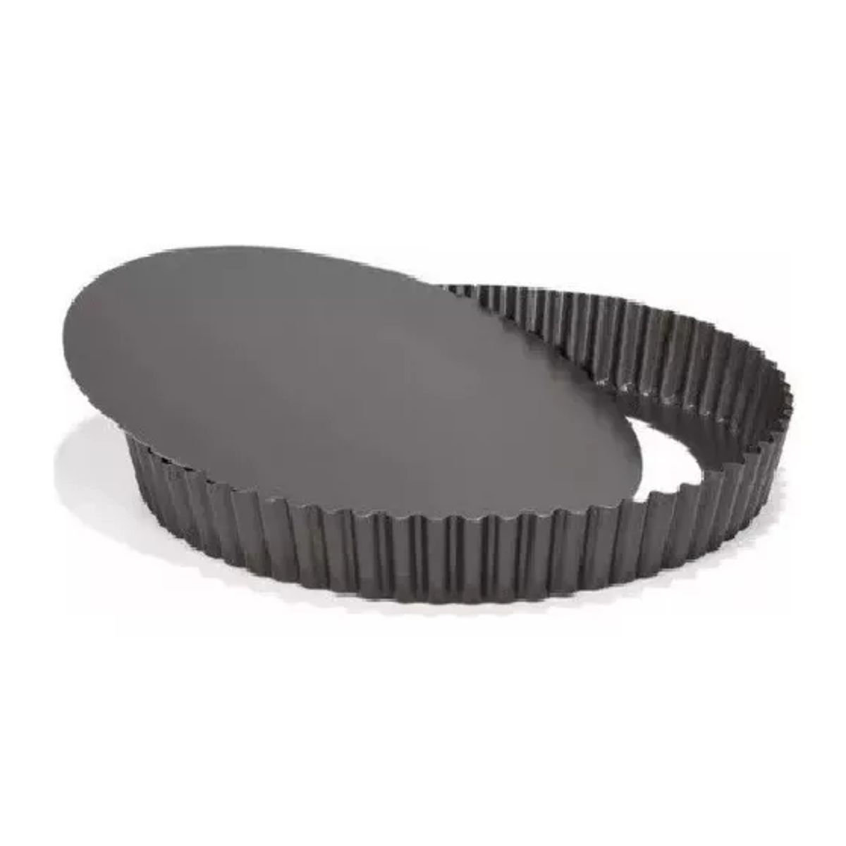 GENERICO - Molde Desmontable 24cm para Tarta Kuchen y Tartaletas Gris