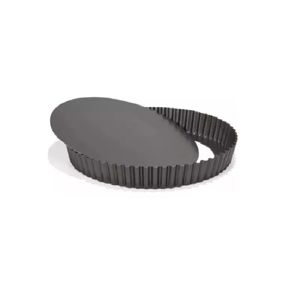 GENERICO - Molde Desmontable 24cm para Tarta Kuchen y Tartaletas Gris