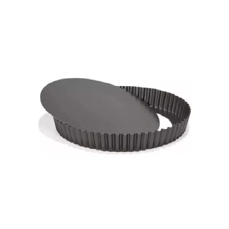 GENERICO - Molde Desmontable 24cm para Tarta Kuchen y Tartaletas Gris