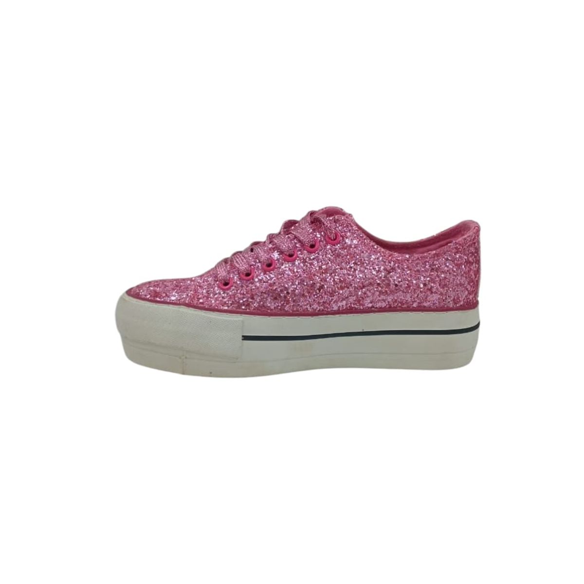 HERIEL - Zapatilla Rosa Glitter Mujer
