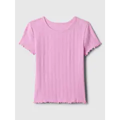 GAP - Polera Niña Pointelle Sugar V25 Manga Corta Rosado