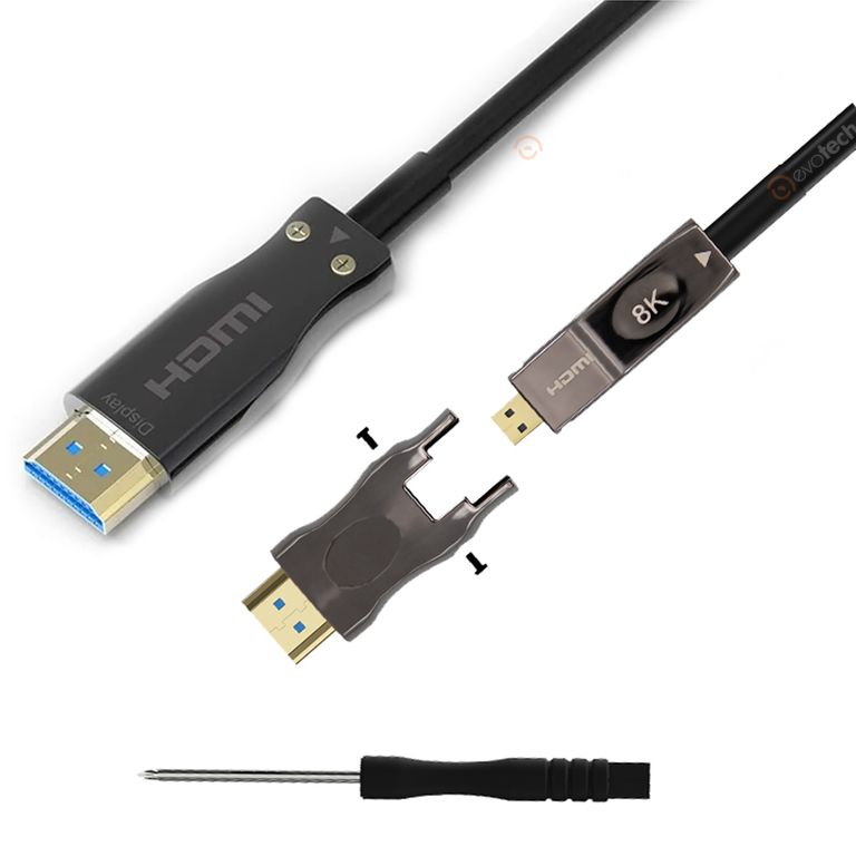 GENERICO Cable Hdmi 8k @60hz, 48gbps V2.1 Cabeza desmontable 70 Metros