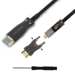 GENERICO - Cable Hdmi 8k @60hz, 48gbps V2.1 Cabeza desmontable 70 Metros