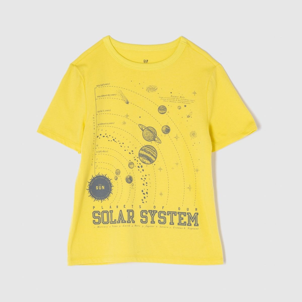 GAP - Polera Niño Explore Manga Corta Amarillo Gap
